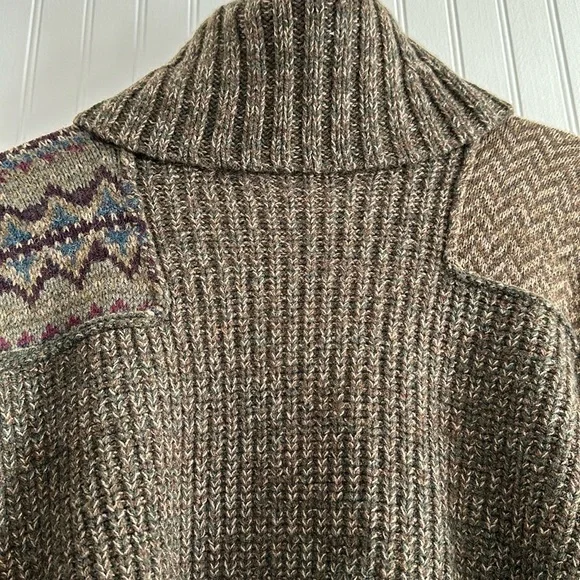 Polo Ralph Lauren Patchwork Wool-Blend Poncho